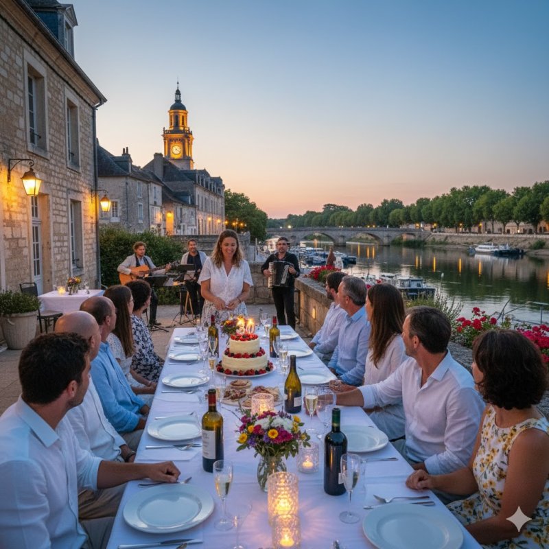 Prestation traiteur événementiel à Libourne pour anniversaire haut de gamme en Gironde.